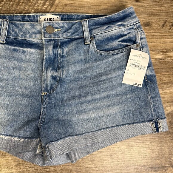 NWT Paige 'Jimmy' Denim Cut-Offs With Raw Hem Shorts Size 29 - Picture 2 of 5